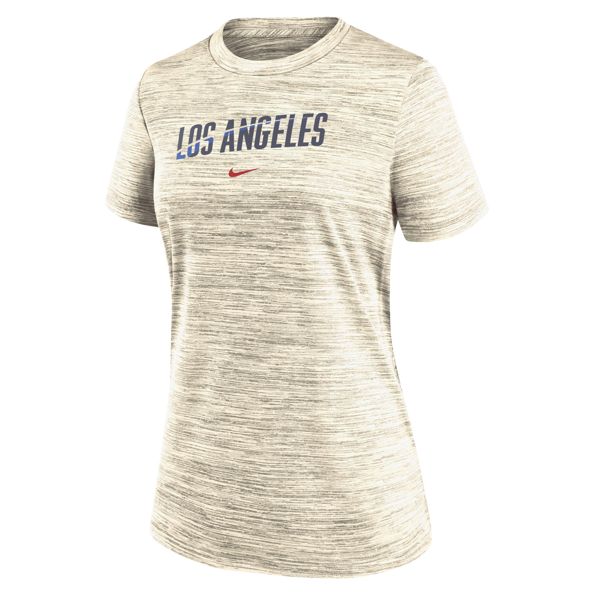 Los Angeles Dodgers Authentic Collection City Connect Practice Velocity Nike Womens Dri-FIT MLB T-Shirt Product Image