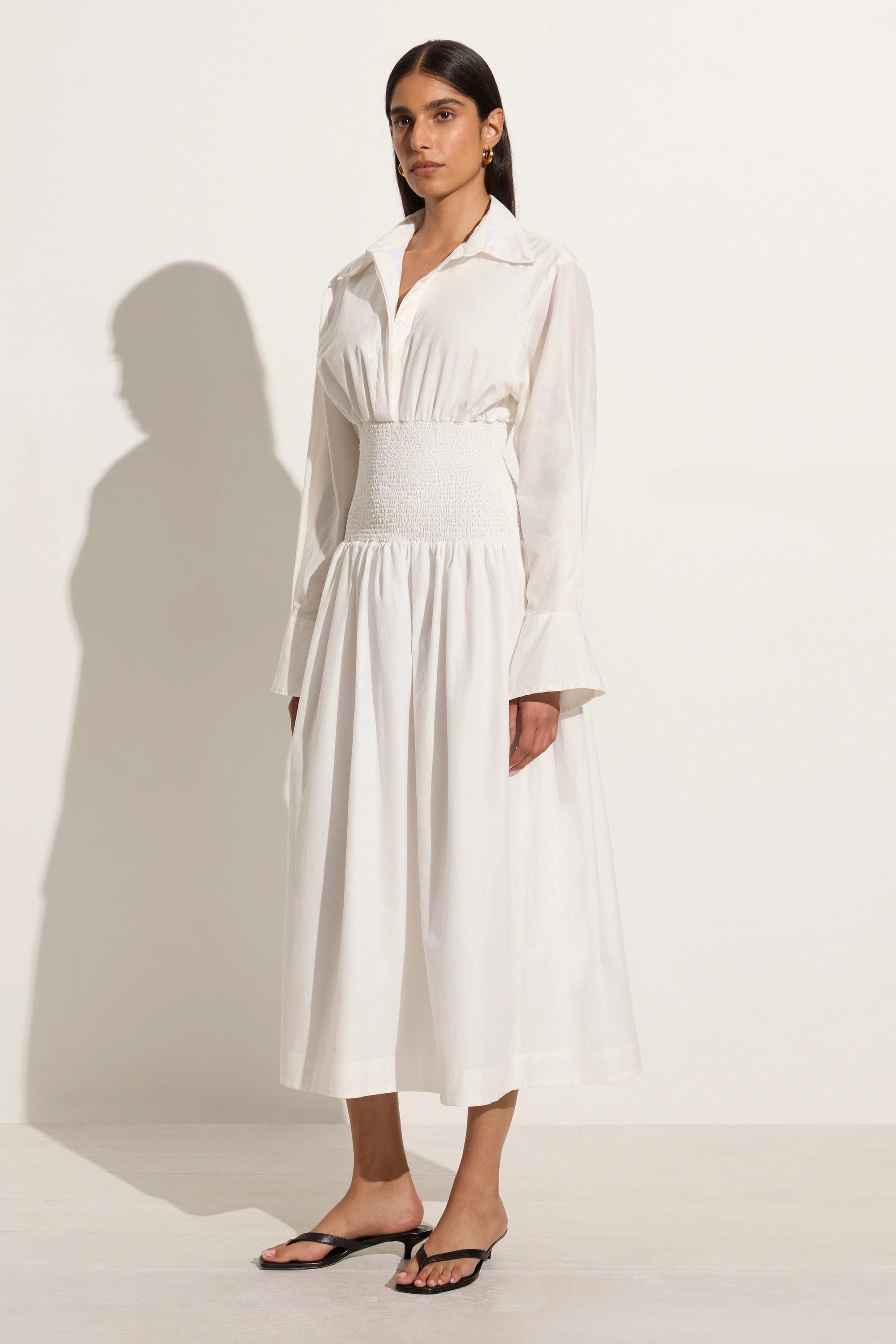 Cervo Midi Dress White Product Image