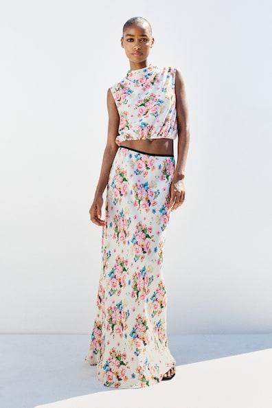 Crêpe Maxi Skirt Product Image