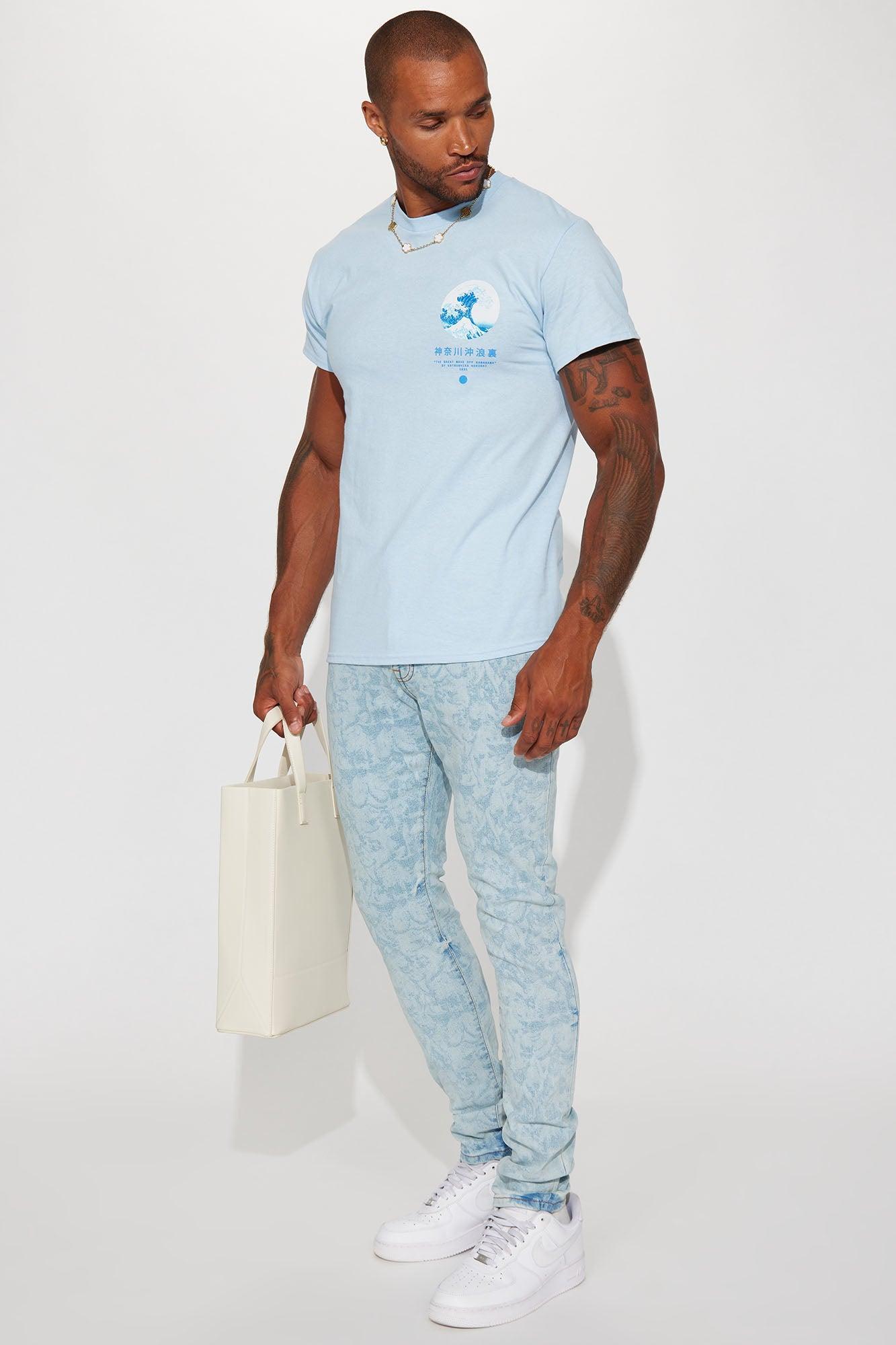 The Great Wave Short Sleeve Tee - Light Blue Product Image