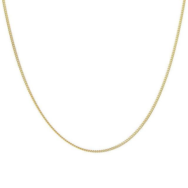 Giorgio di Vicenza Sterling Silver Italian Thin Curb Chain Necklace, Womens Yellow Product Image