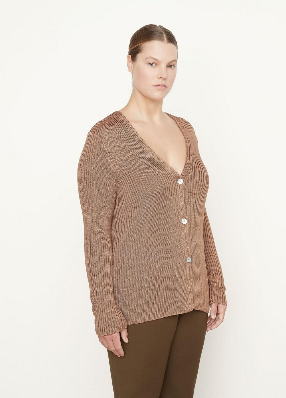 Ribbed Button Cardigan Product Image