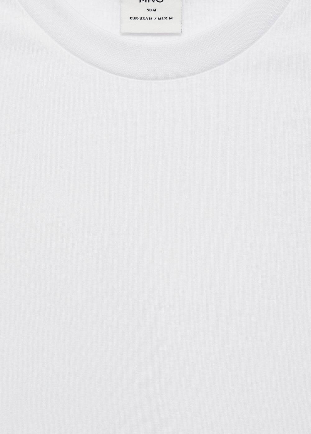 MANGO MAN - Basic cotton stretch T-shirt whiteMen Product Image