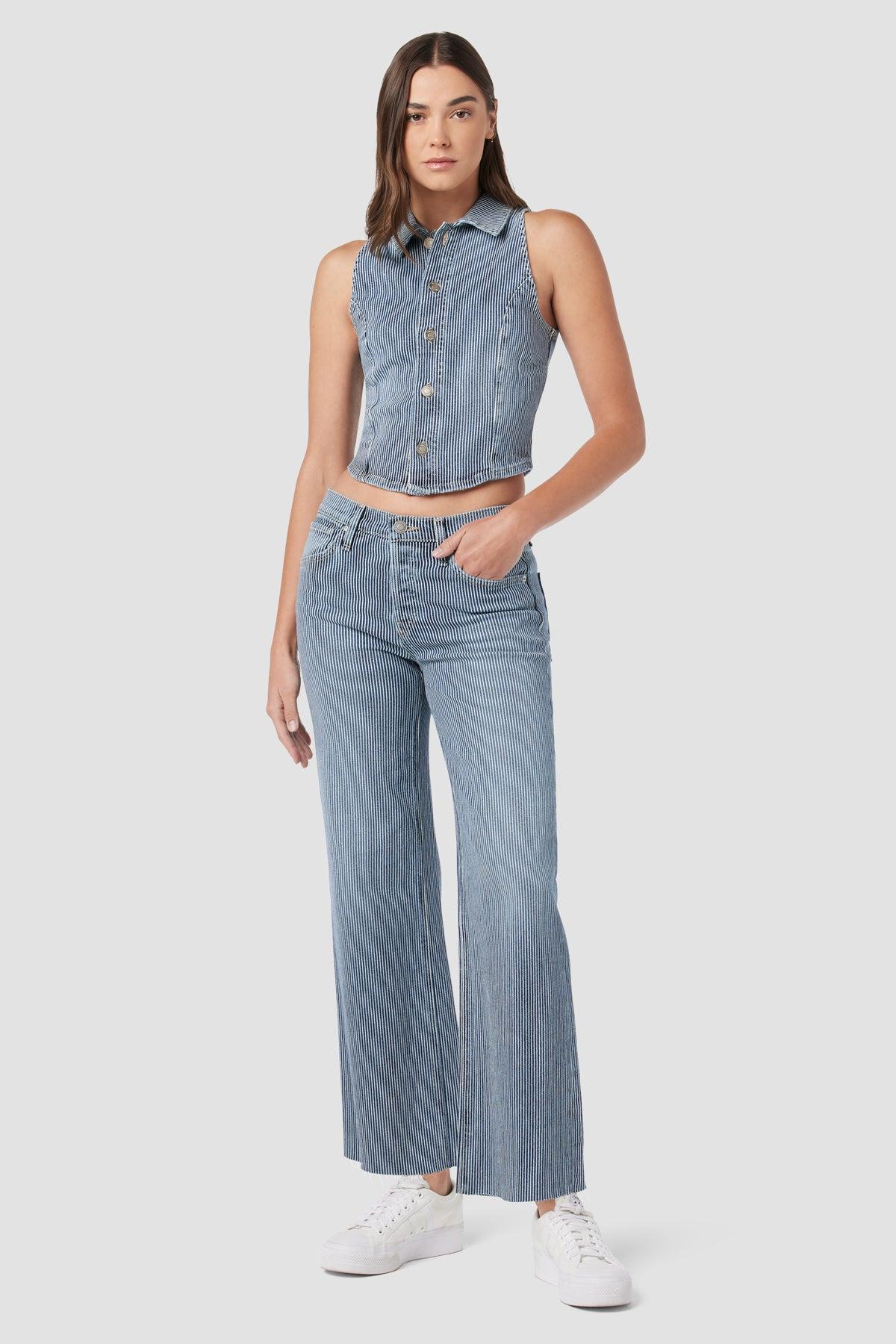 Rosie High-Rise Wide Leg Ankle Jean Female Product Image