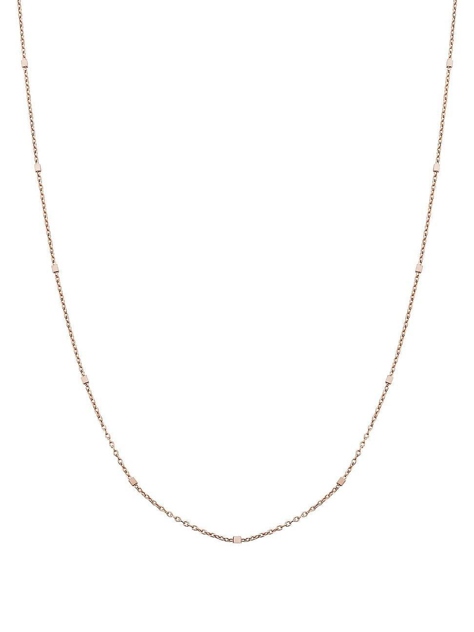 Womens 14K Rose Solid Gold Grace Chain Necklace Product Image