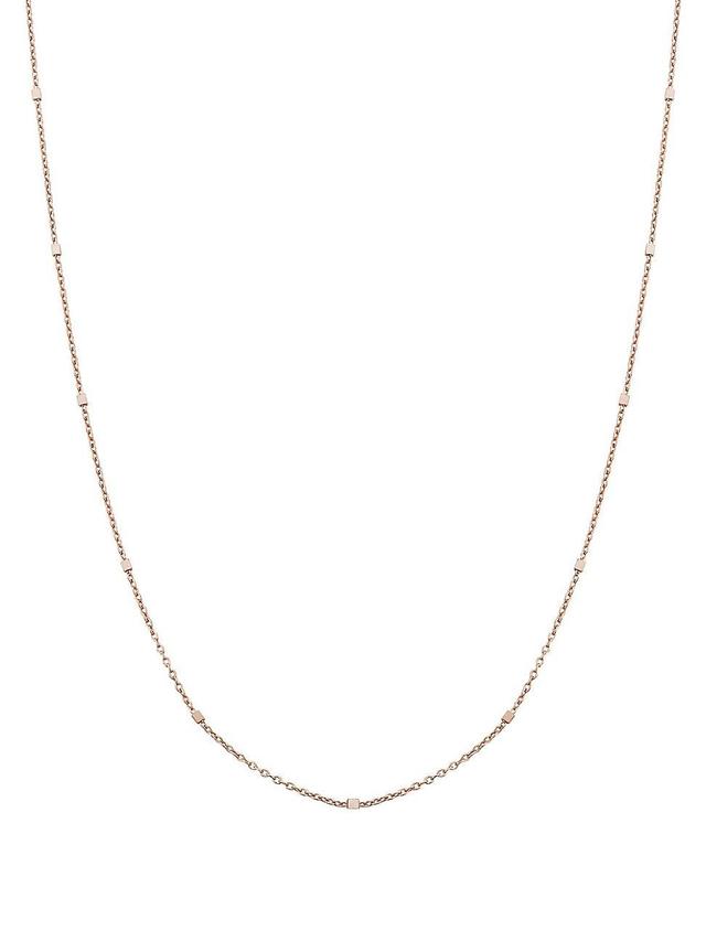 Womens 14K Rose Solid Gold Grace Chain Necklace Product Image