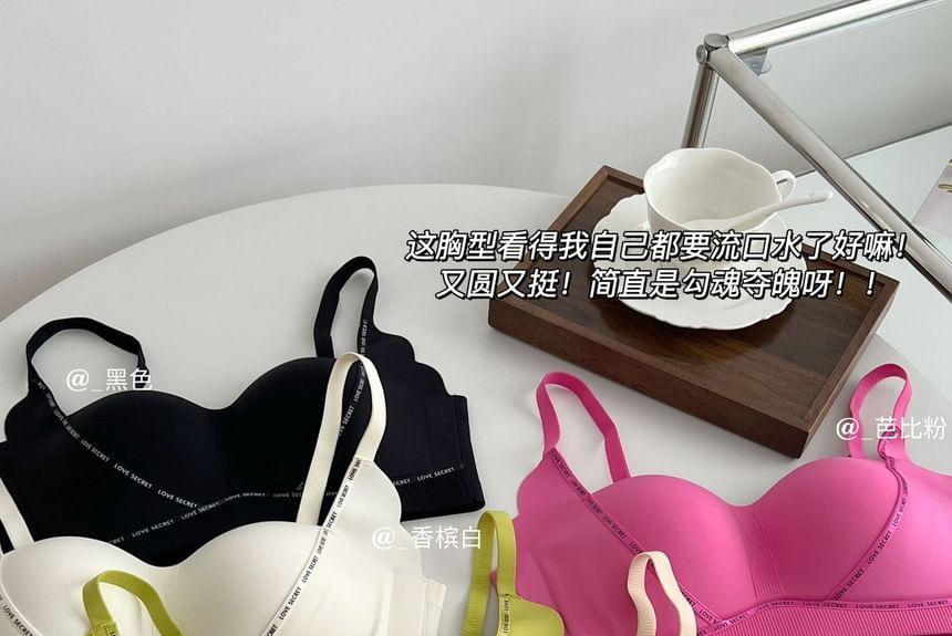 Lettering Wireless Bra Product Image