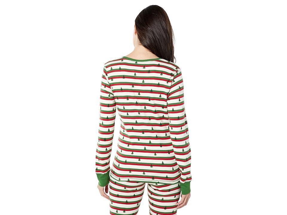 Hatley Silhouette Pines Organic Cotton Pajama Set (White) Women's Pajama Sets Product Image