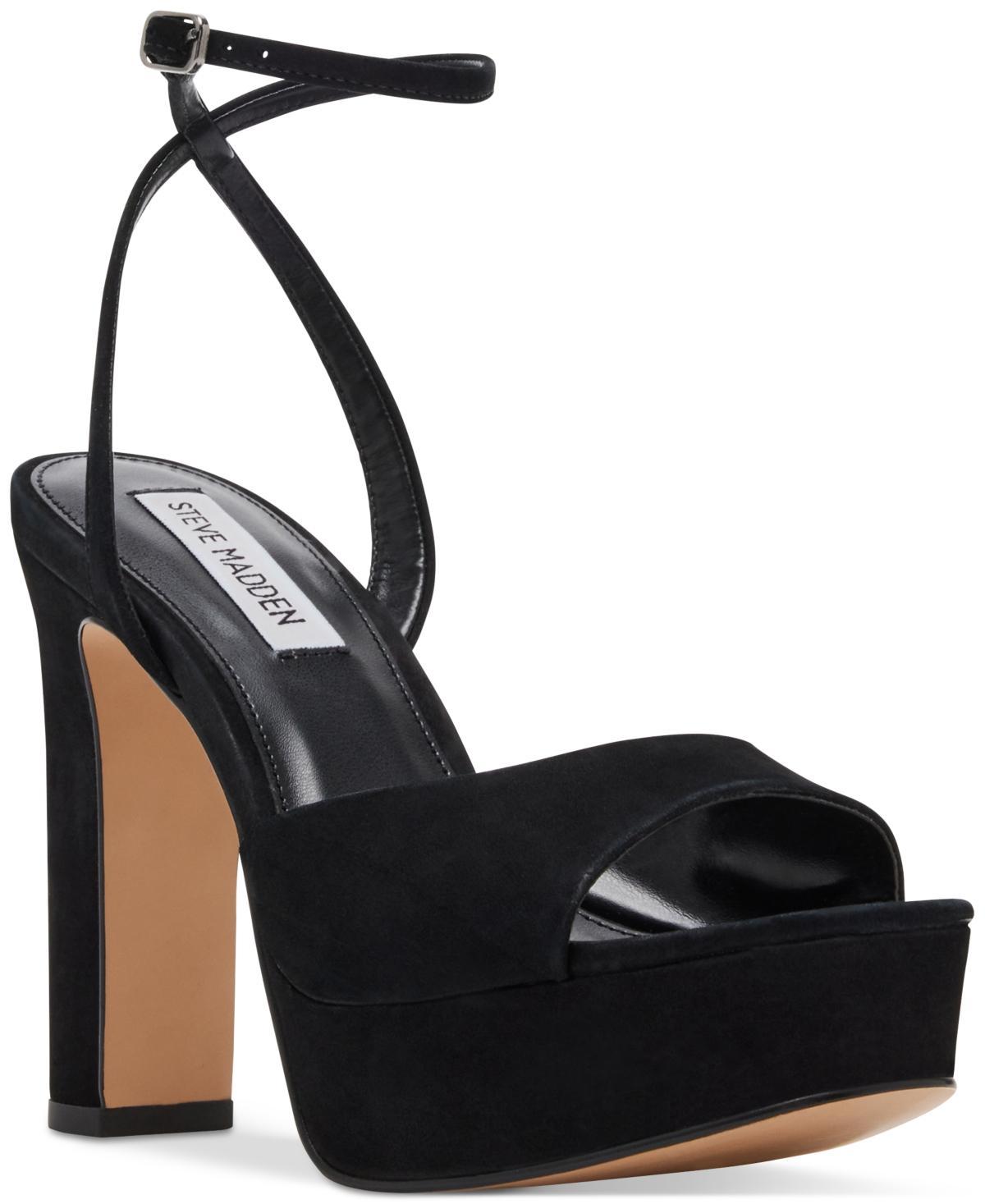 Steve Madden Womens Assured Ankle-Strap Platform Dress Sandals Product Image