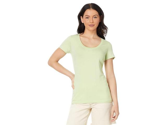 L.L.Bean Soft Stretch Supima Tee Scoopneck Short-Sleeve (Light Moss) Women's Clothing Product Image