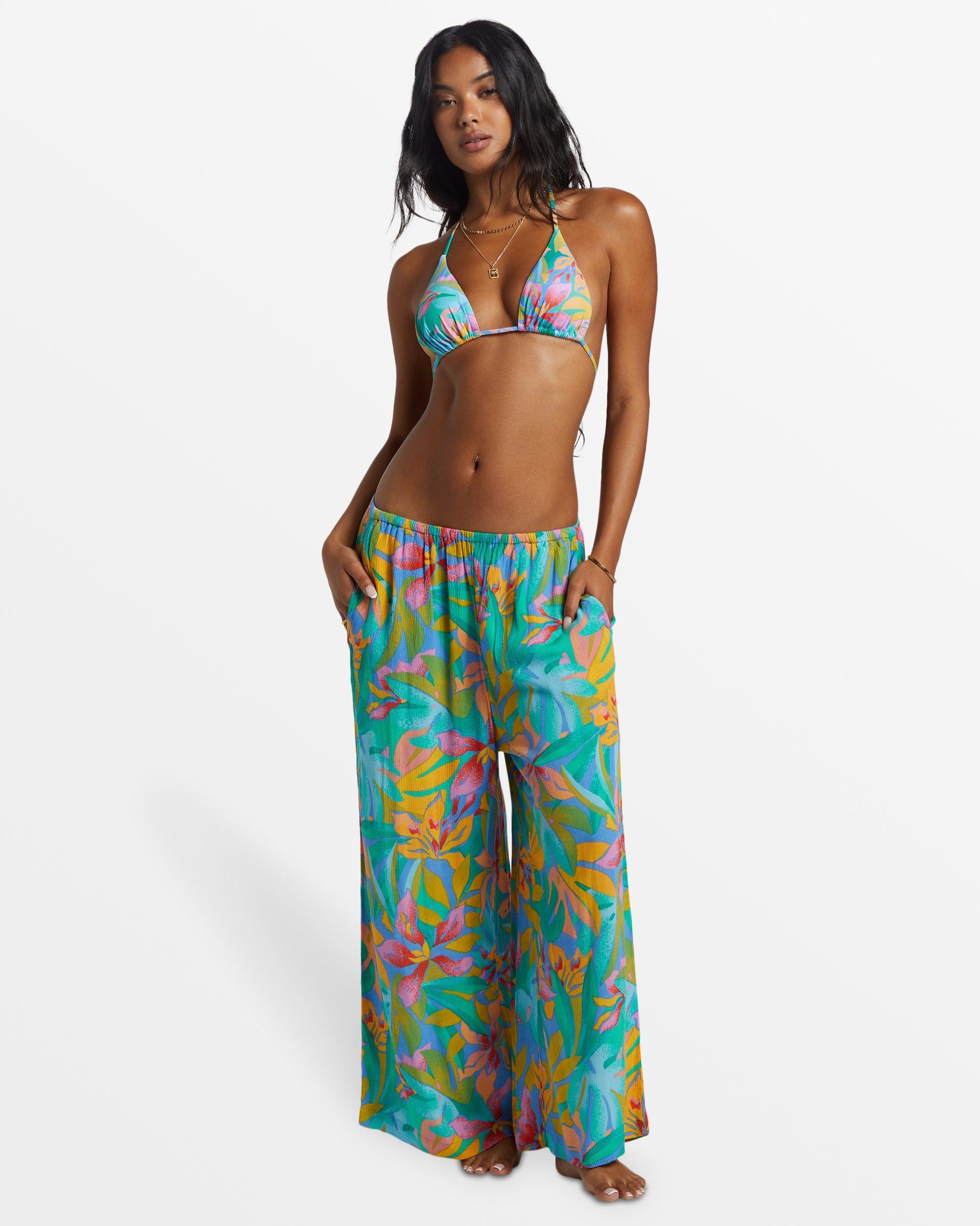 Sun Catcher Elastic Waist Printed Pants - Marina Female Product Image