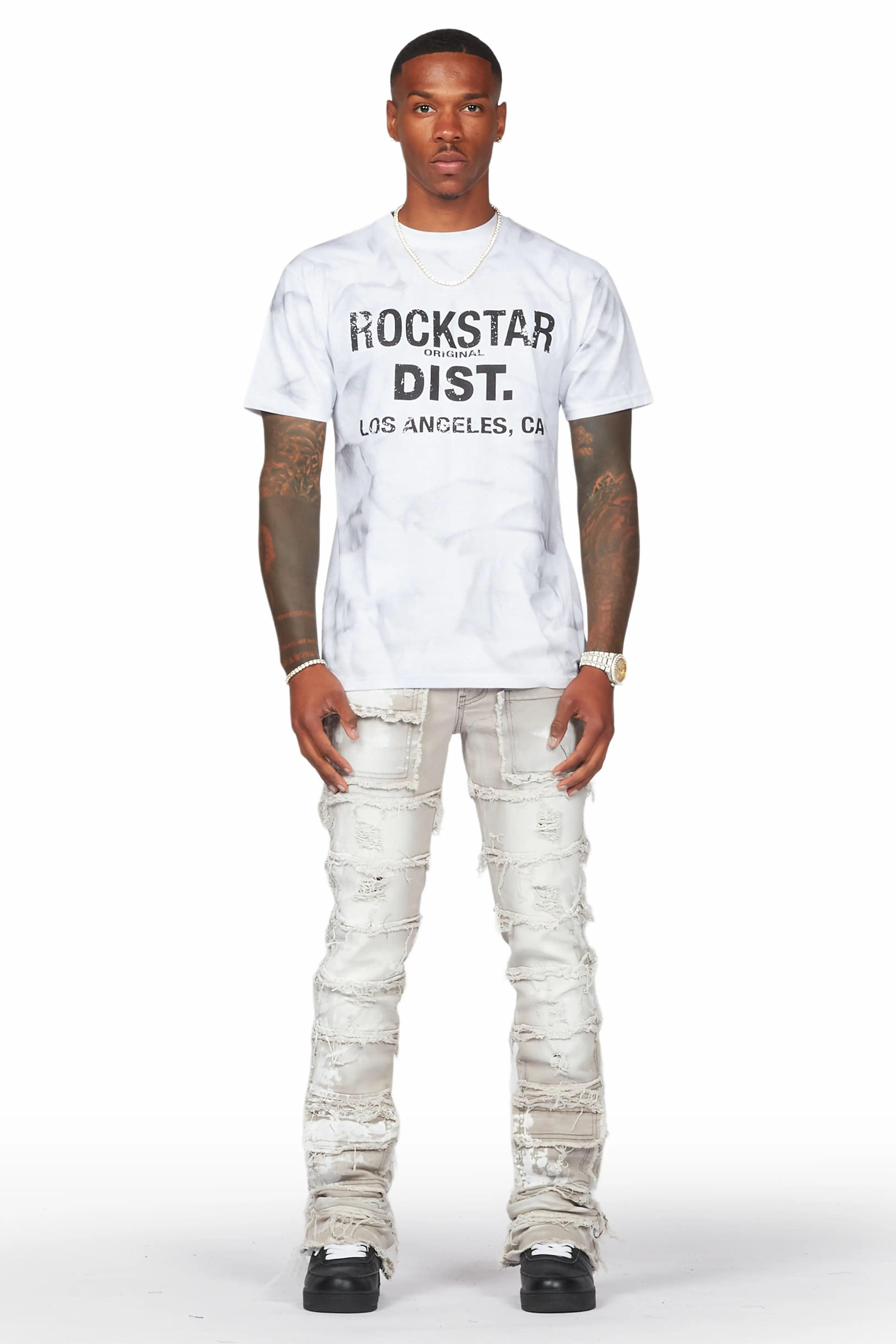 Garrick Grey Painter Stacked Flare Jean Male Product Image