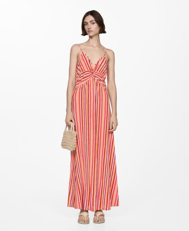 Mango Womens Stripped Print Dress Product Image