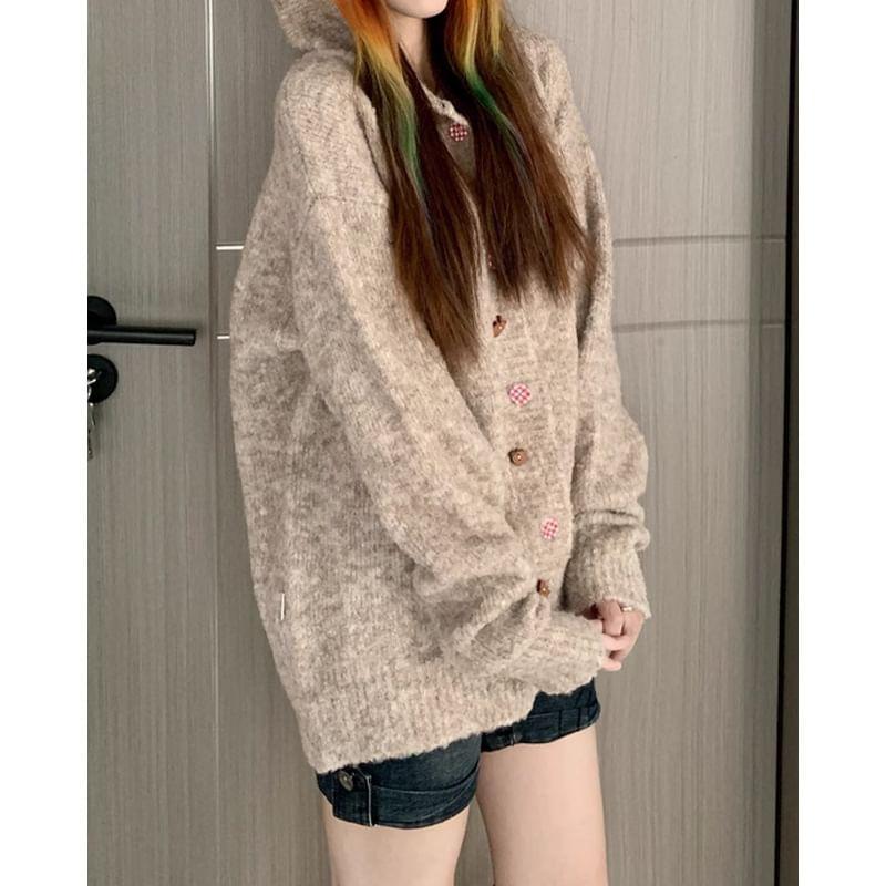 Plain Star Button-Up Cardigan Product Image