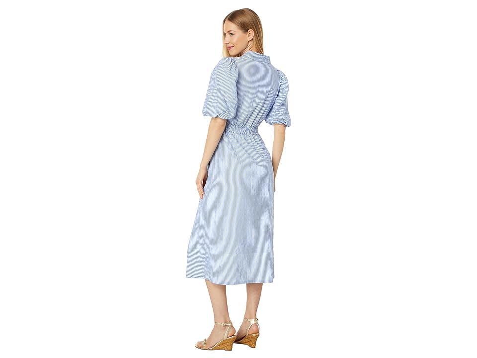 Lilly Pulitzer Tassie Elbow Sleeve Cotton Dress (Coastal Lightweight Oxford Stripe) Women's Dress Product Image