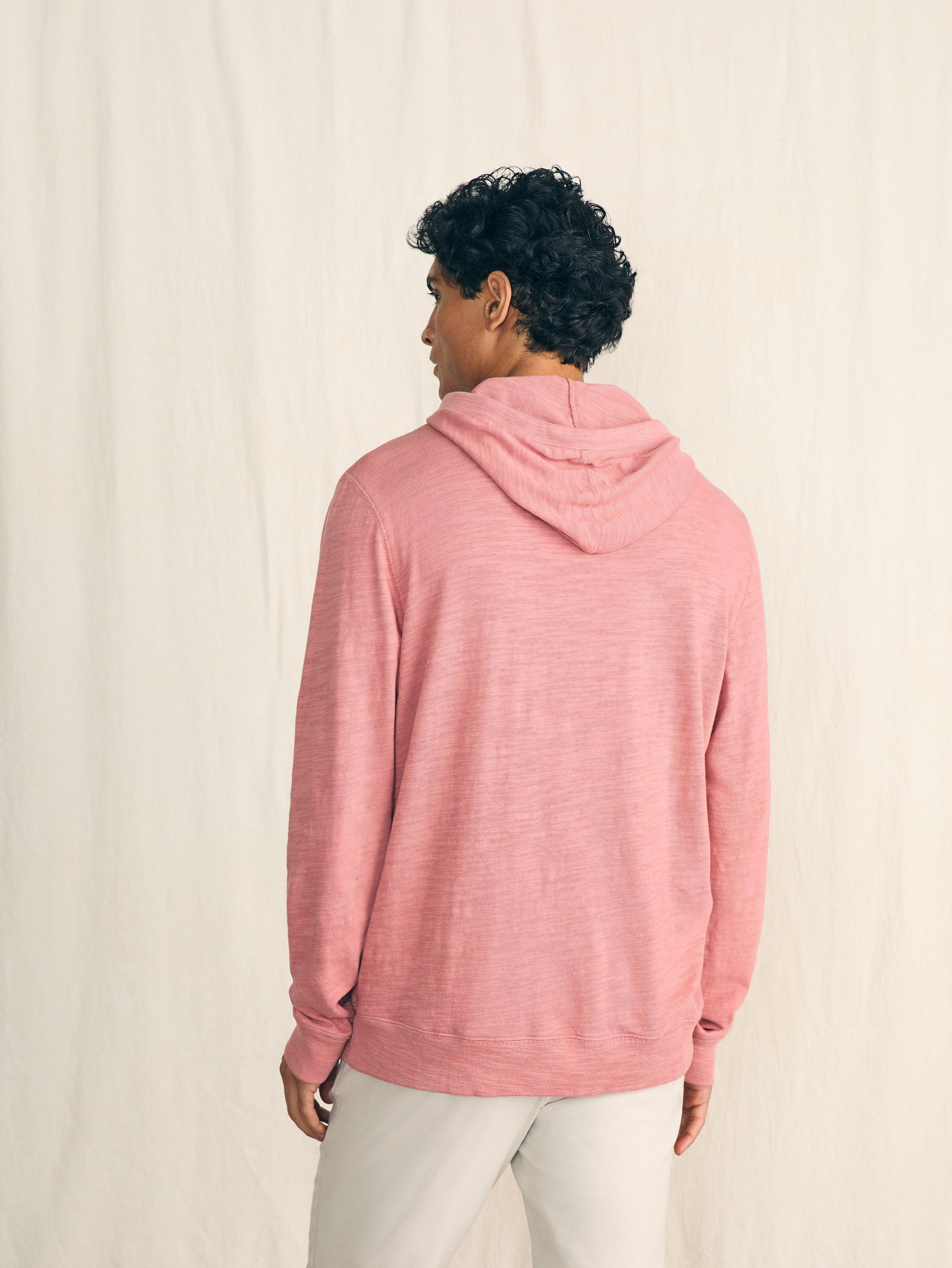 Sunwashed Slub Hoodie - Summer Red Surf Stripe Male Product Image