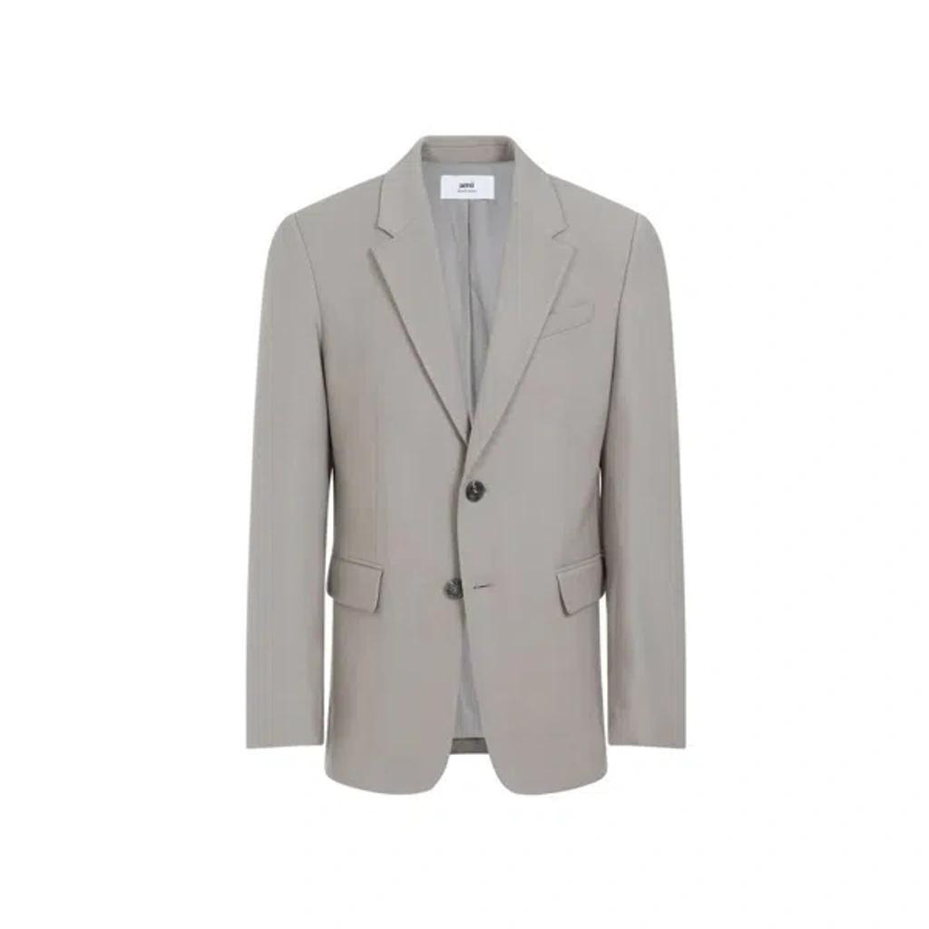 AMI ALEXANDRE MATTIUSSI Ami Paris Jacket In Beige Product Image