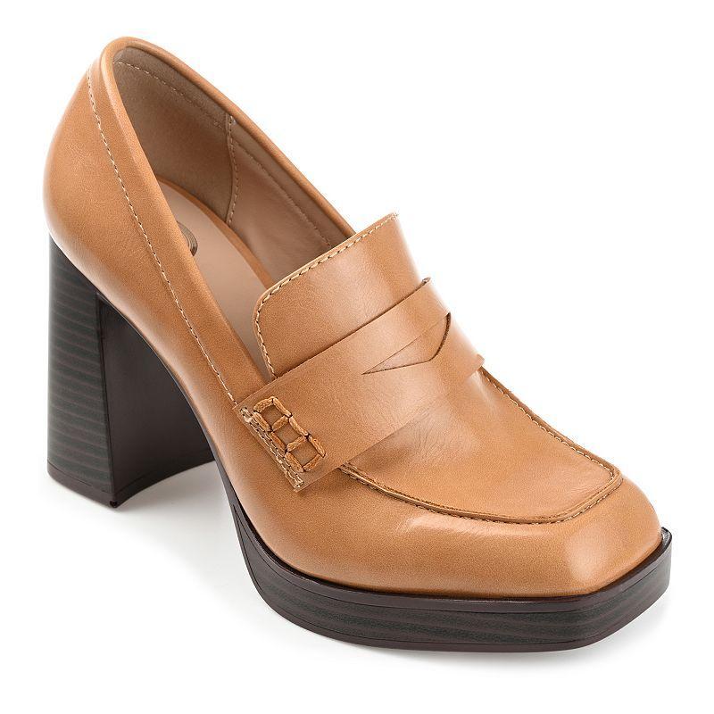 Journee Collection Ezzey Womens Heeled Loafers Product Image