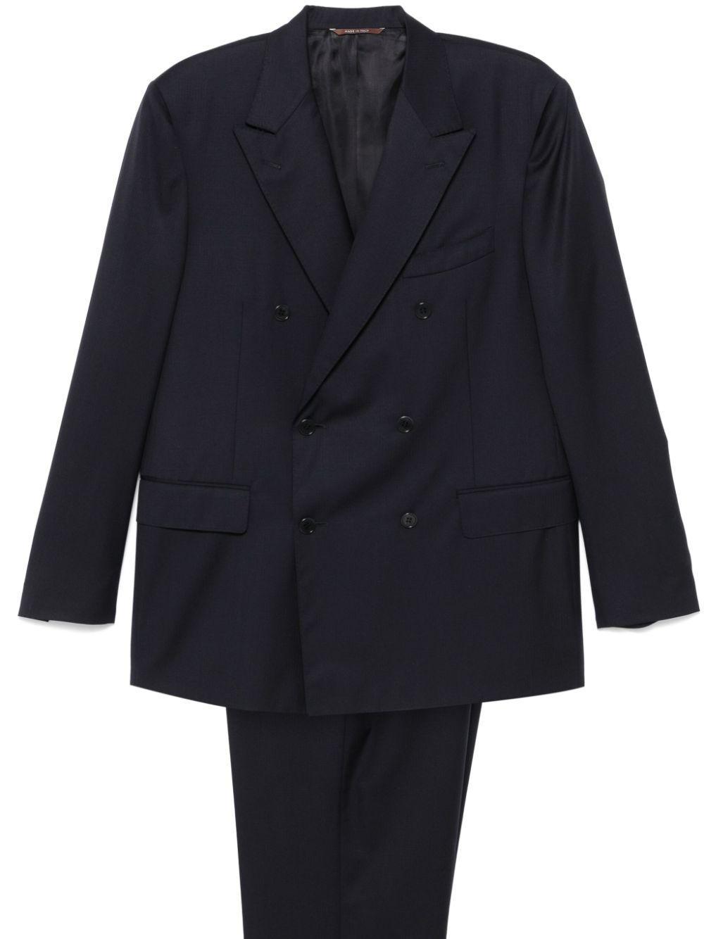 CANALI Wool Suit In Blue Product Image