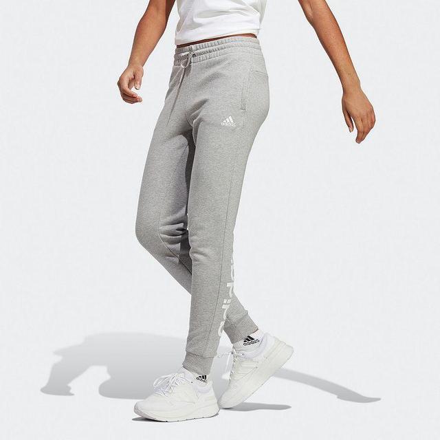 Womens adidas Essentials Linear French Terry Joggers Med Grey Product Image