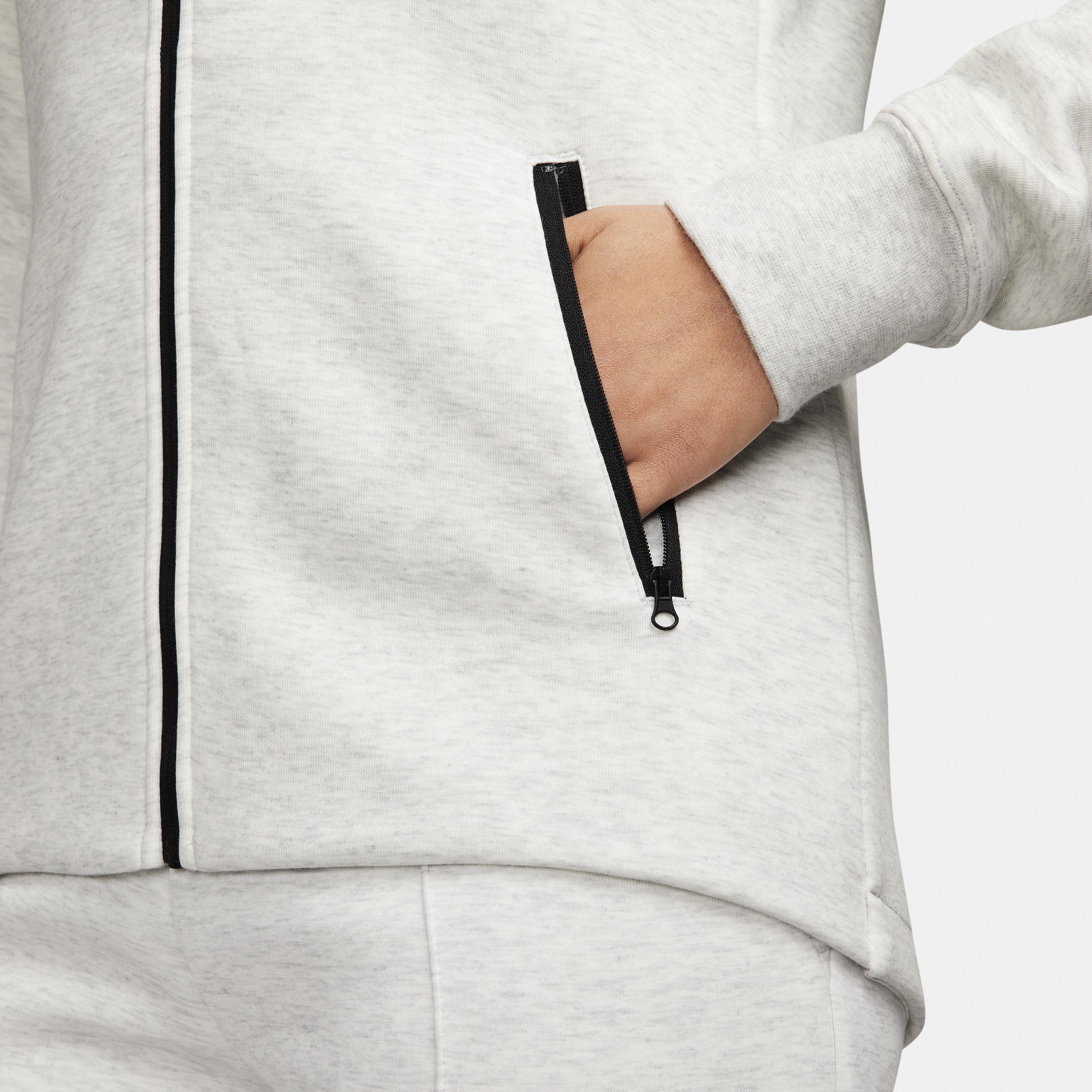 Nike Womens Nike NSW Tech Fleece WR Full-Zip Hoodie - Womens Light Grey/Black Product Image