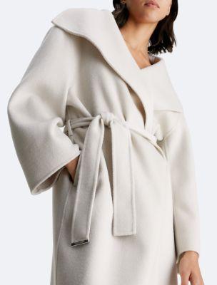 Wool Belted Wrap Coat  Product Image