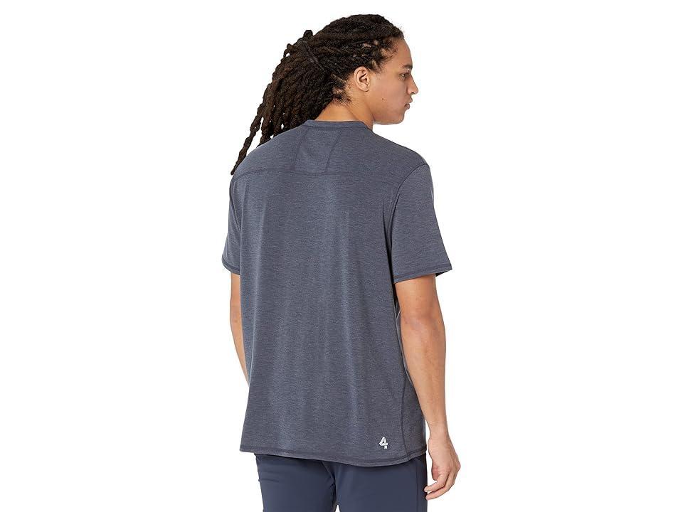 Fourlaps Short Sleeve Radius Henley Heather) Men's Clothing Product Image