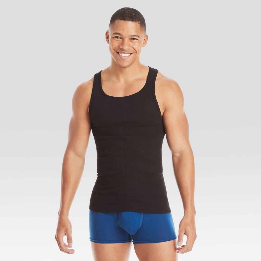 Hanes Premium Men's Tank Top Undershirt 5pk - Black/Gray M Product Image