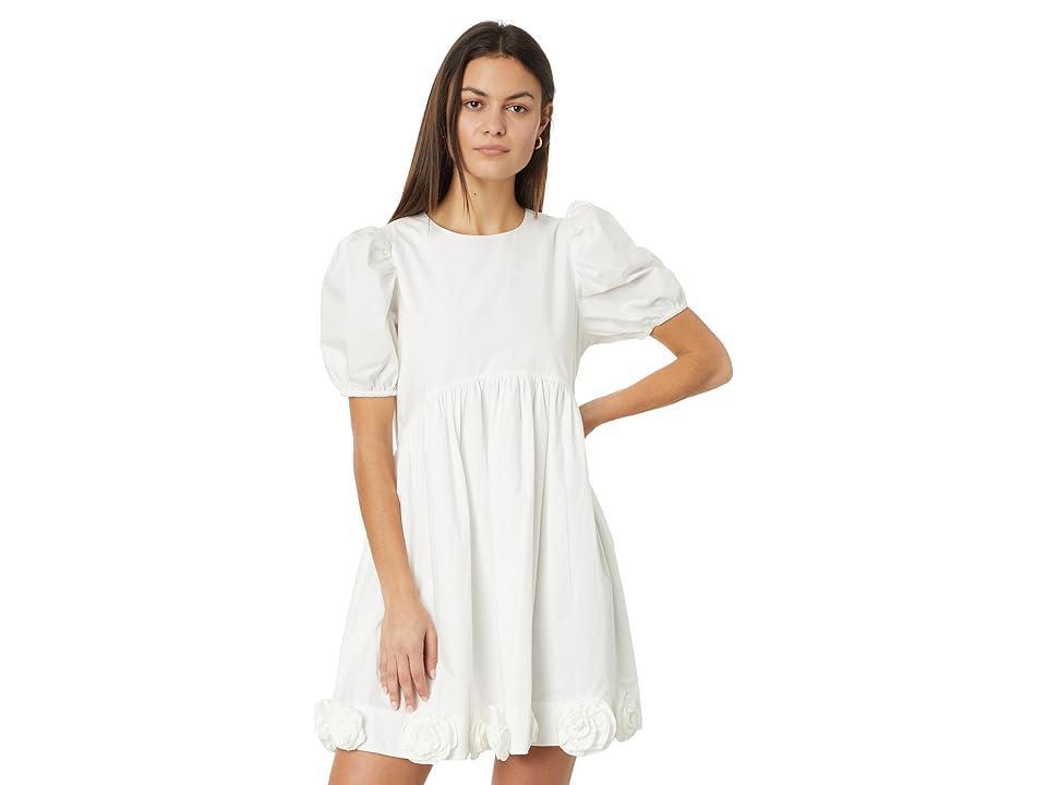 English Factory Poplin Corsage Mini Dress (Ivory) Women's Clothing Product Image