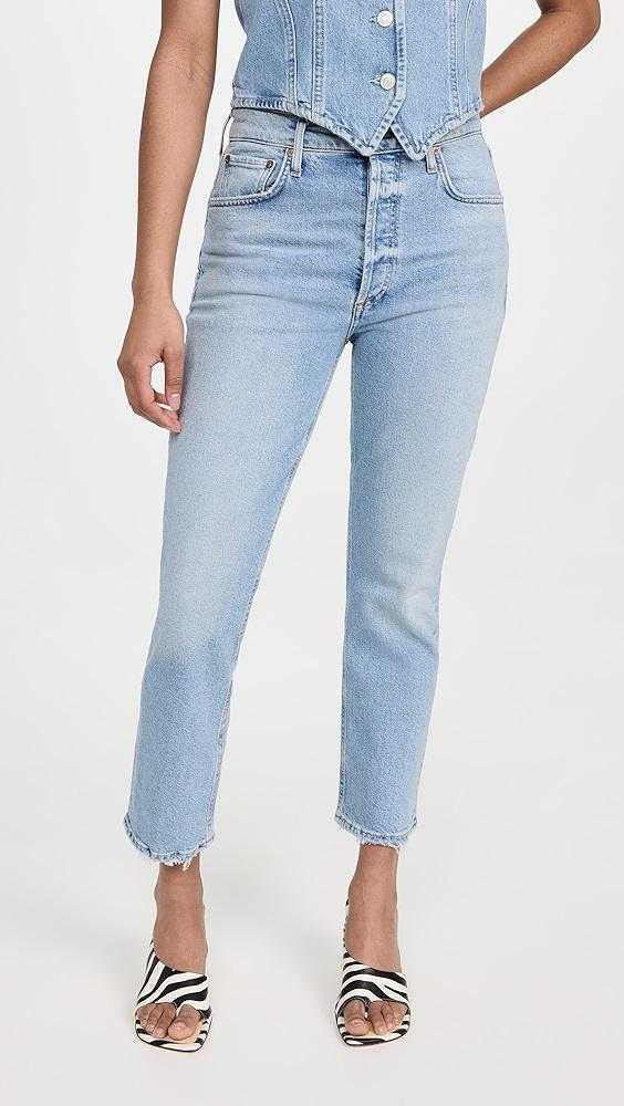 AGOLDE Riley High Rise Straight Crop Jeans | Shopbop Product Image