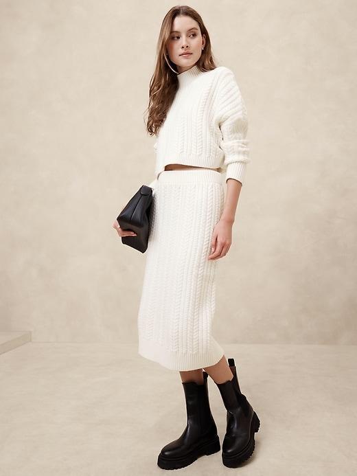 Cable Midi Sweater Skirt Product Image