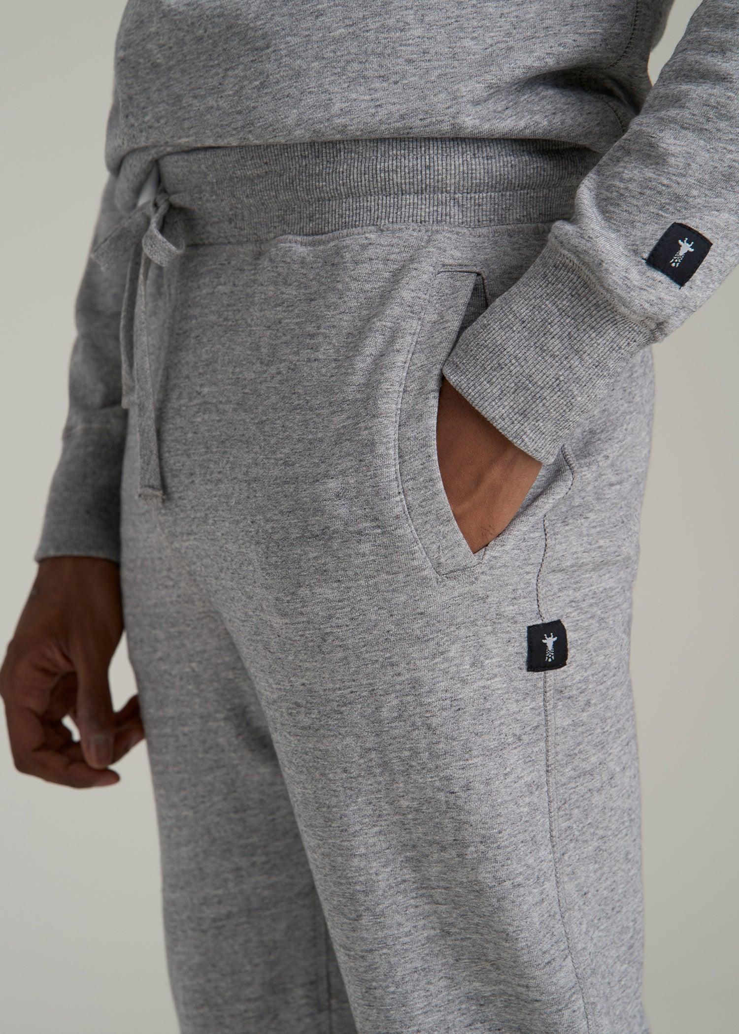 Wearever 2.0 French Terry Joggers for Tall Men in Heathered Grey Product Image