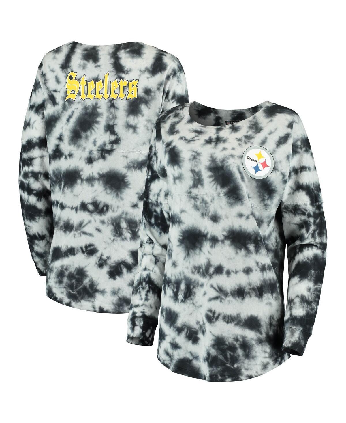 Womens New Era Pittsburgh Steelers Tie-Dye Long Sleeve T-Shirt Product Image