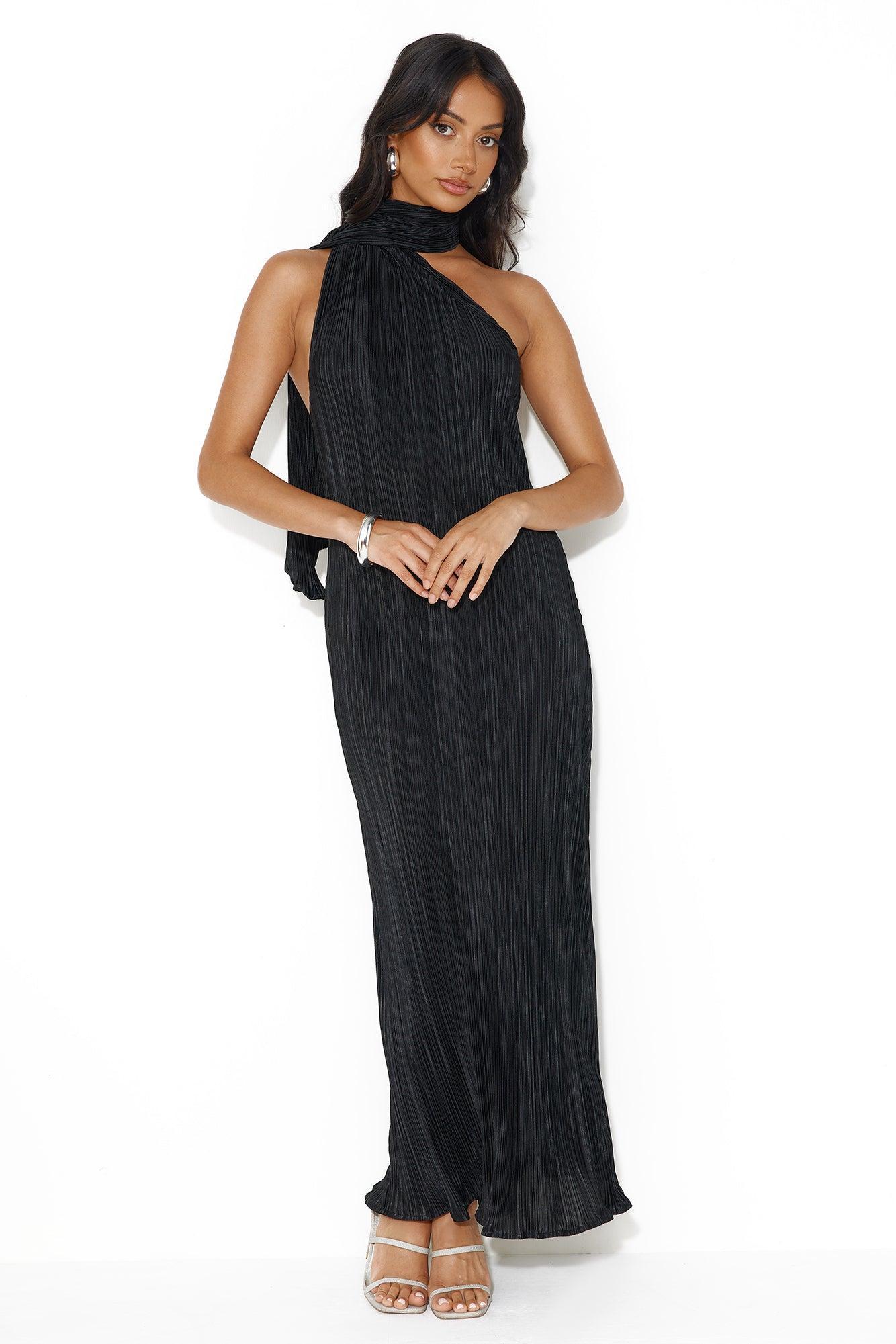 Plisse Perfect Maxi Dress Black Product Image