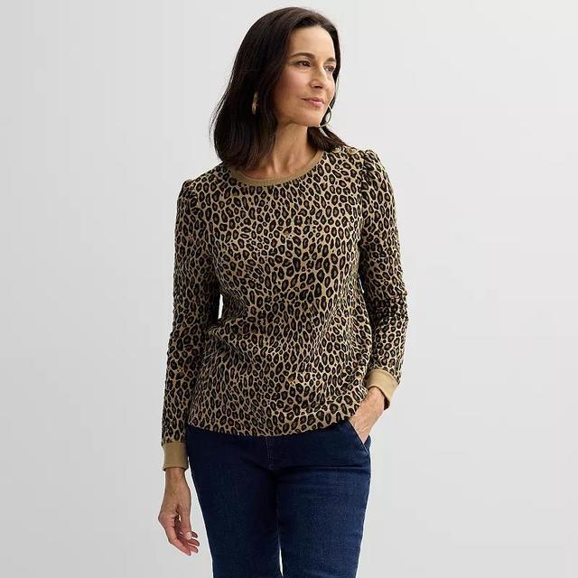 Womens Croft & Barrow Button Shoulder Top Product Image