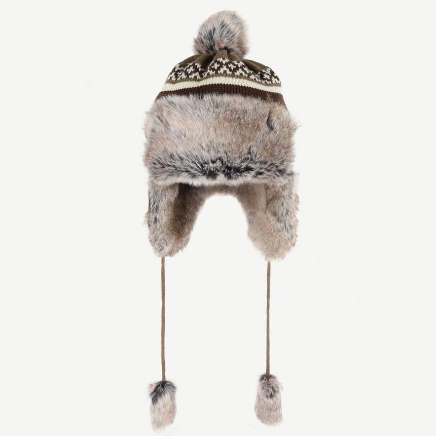 Pom Pom Fleece Trapper Hat Product Image