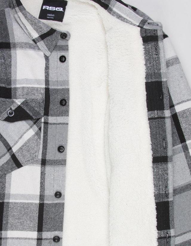 RSQ Mens Plaid Sherpa Jacket Product Image