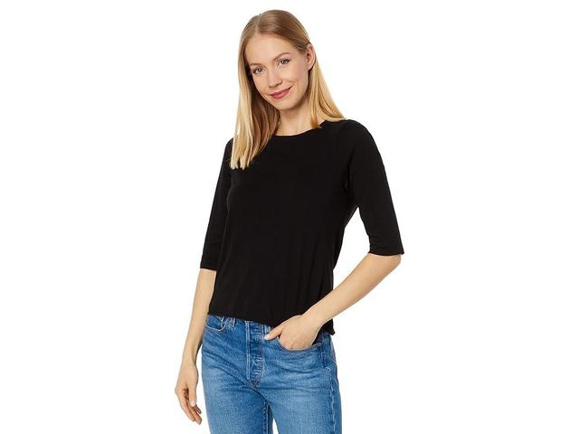 LAmade Santa Monica Mitered Back Elbow Length Tee Women's Clothing Product Image