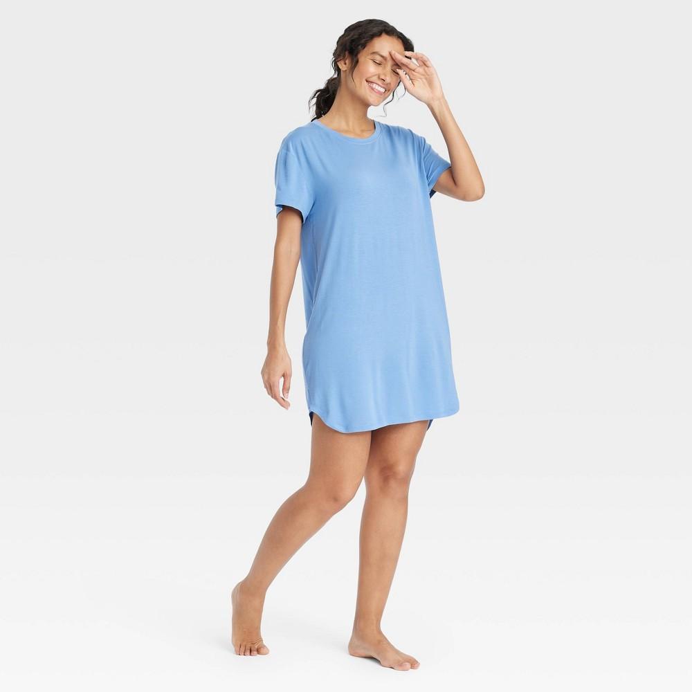 Womens Cloud Knit Short Sleeve Dress - Auden Blue XS Product Image