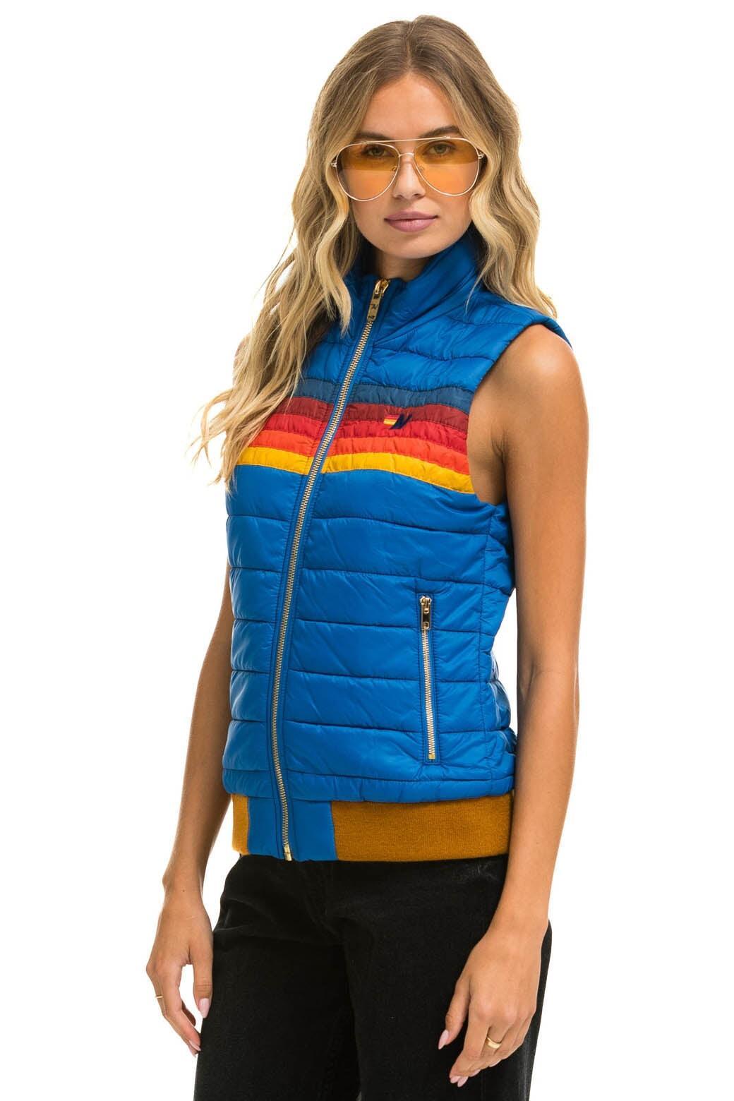 WOMEN'S 5 STRIPE VEST - SNORKEL BLUE Female Product Image