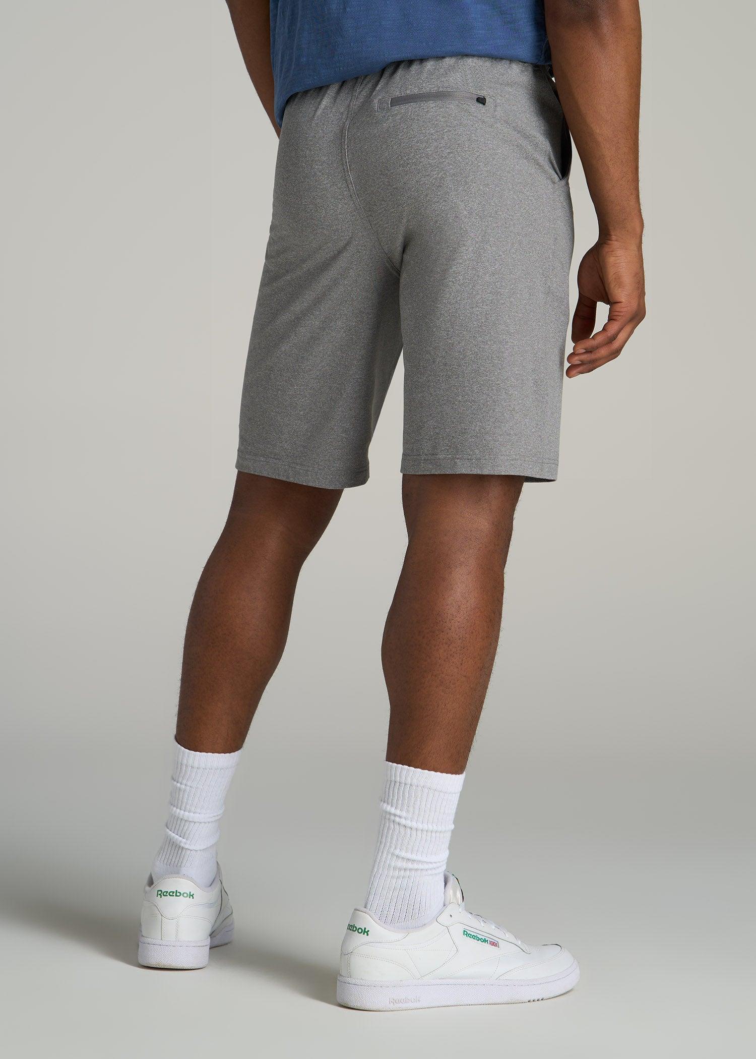 Weekender Stretch Lounge Shorts for Tall Men in Heathered Grey Male Product Image