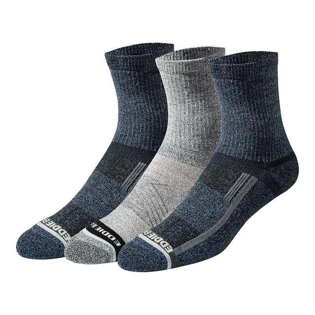 Mens Eddie Bauer Performance Hiking Crew Socks 3-pack Dark Blue Product Image