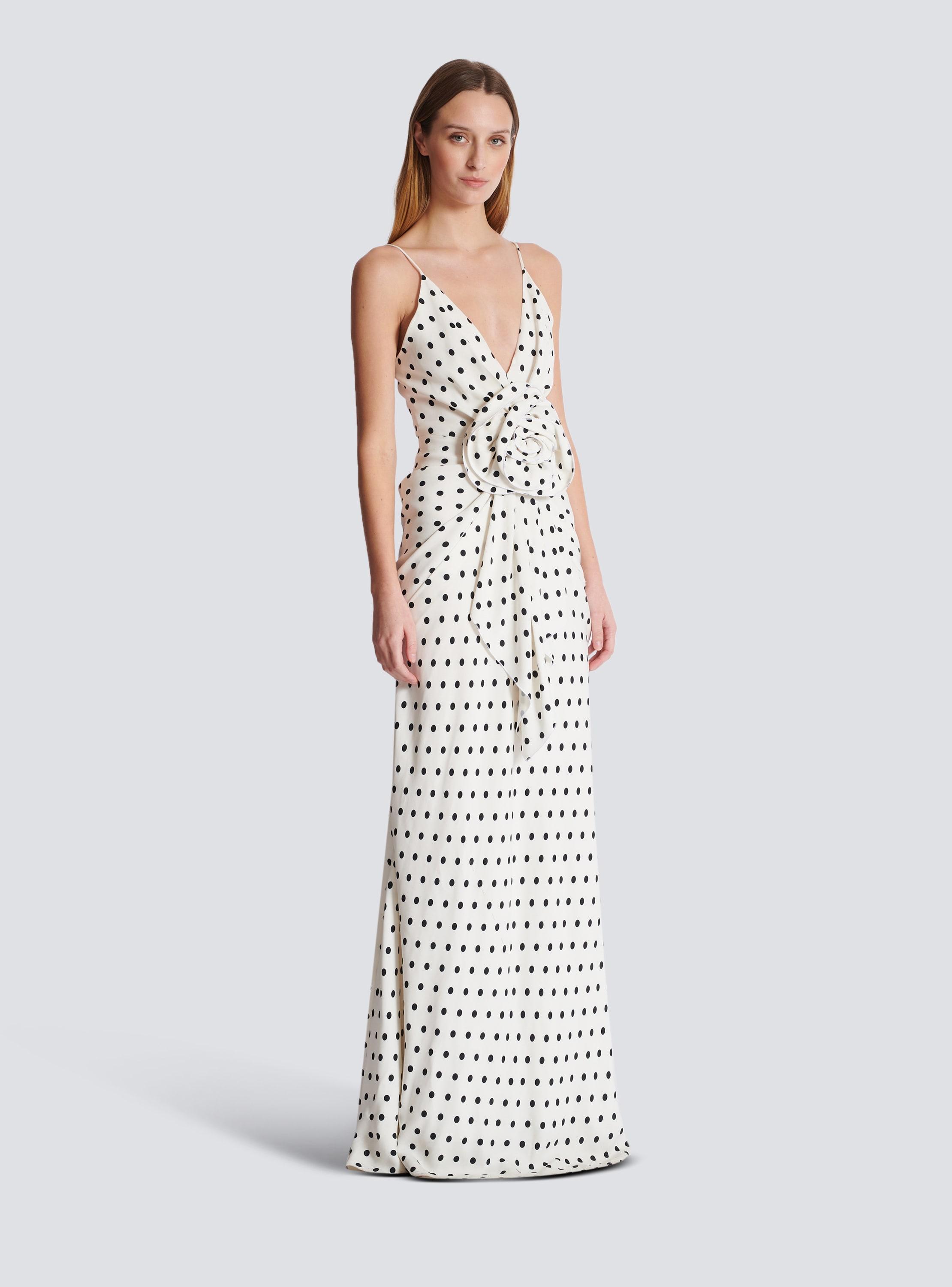 Polka Dots printed maxi dress Product Image