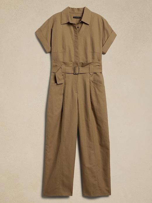 Linen-Blend Jumpsuit Product Image