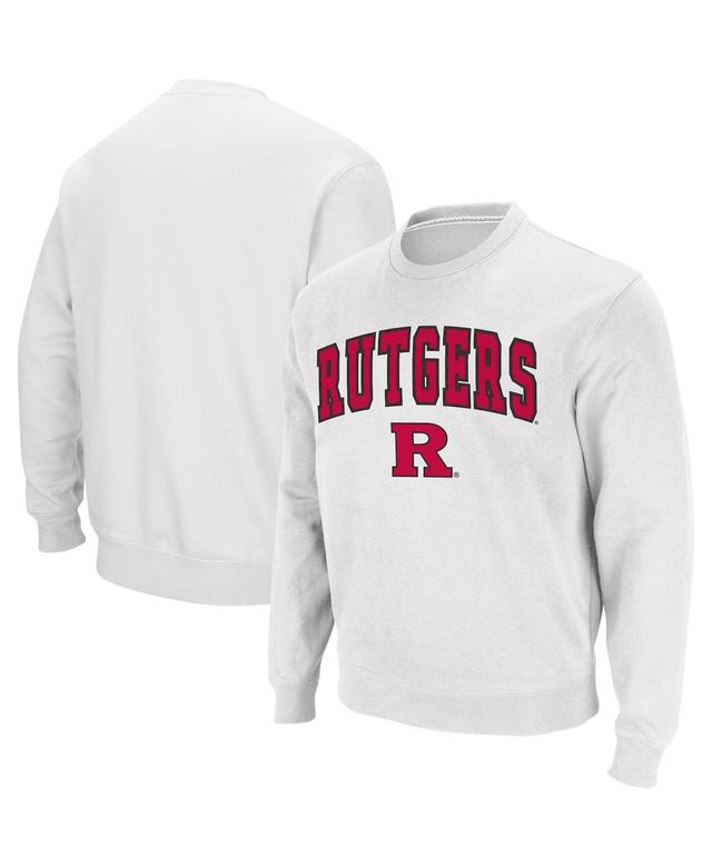 Colosseum Mens Rutgers Scarlet Knights Arch and Logo Crew Neck Sweatshirt Product Image