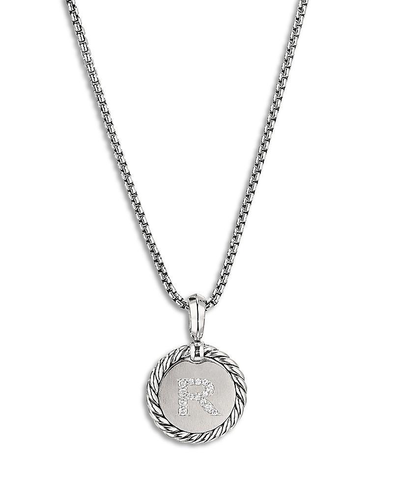 Womens Initial Charm with Pav Diamonds Product Image