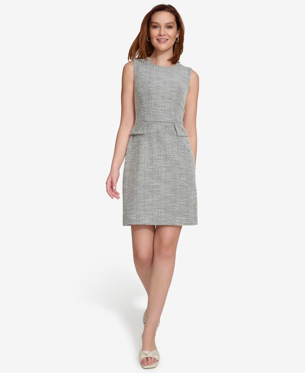 Women's Tweed Sleeveless Sheath Dress Product Image