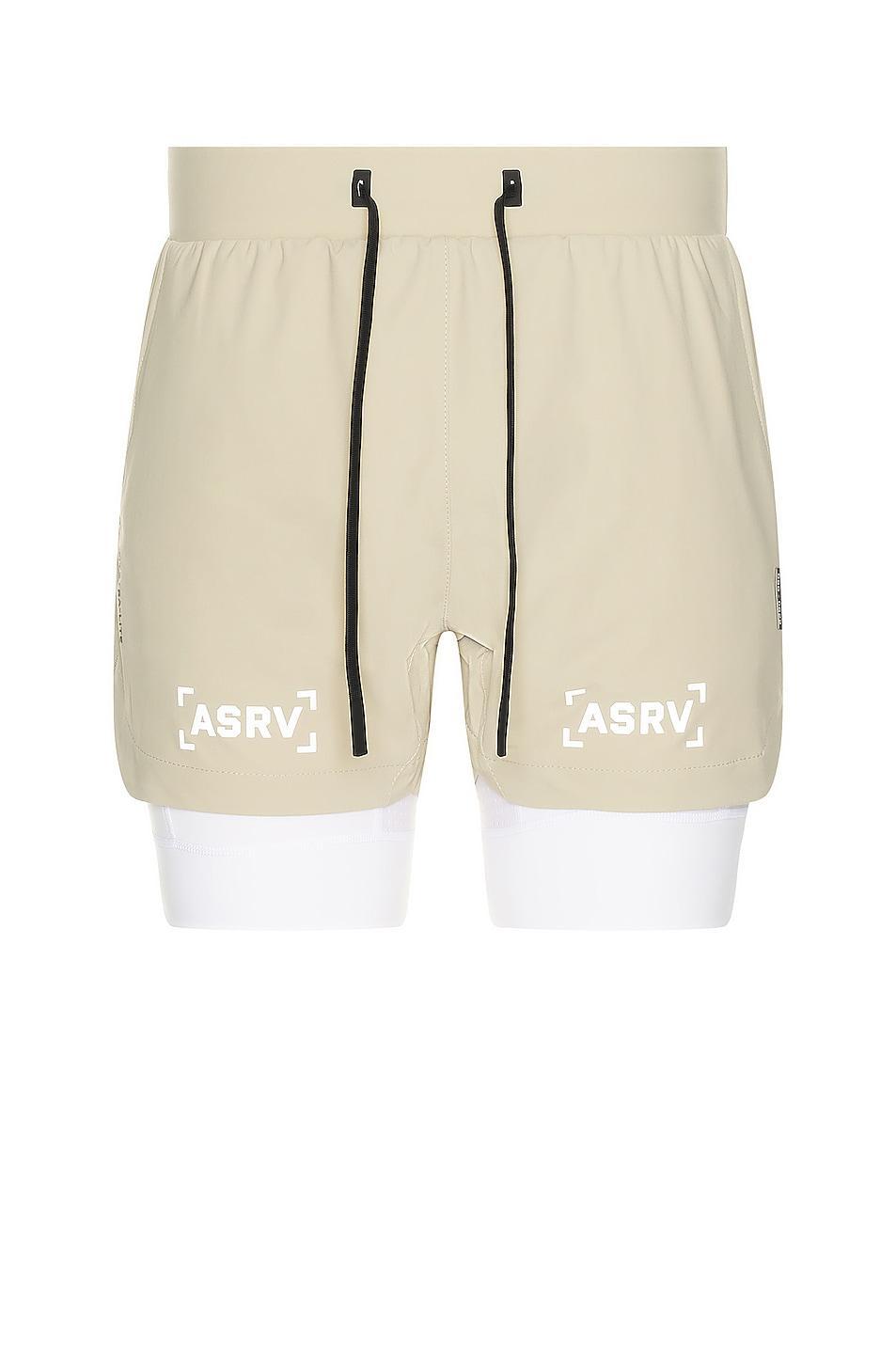 ASRV Tetra-lite 5 Liner Short in Sage/white - Green. (also in ). Product Image