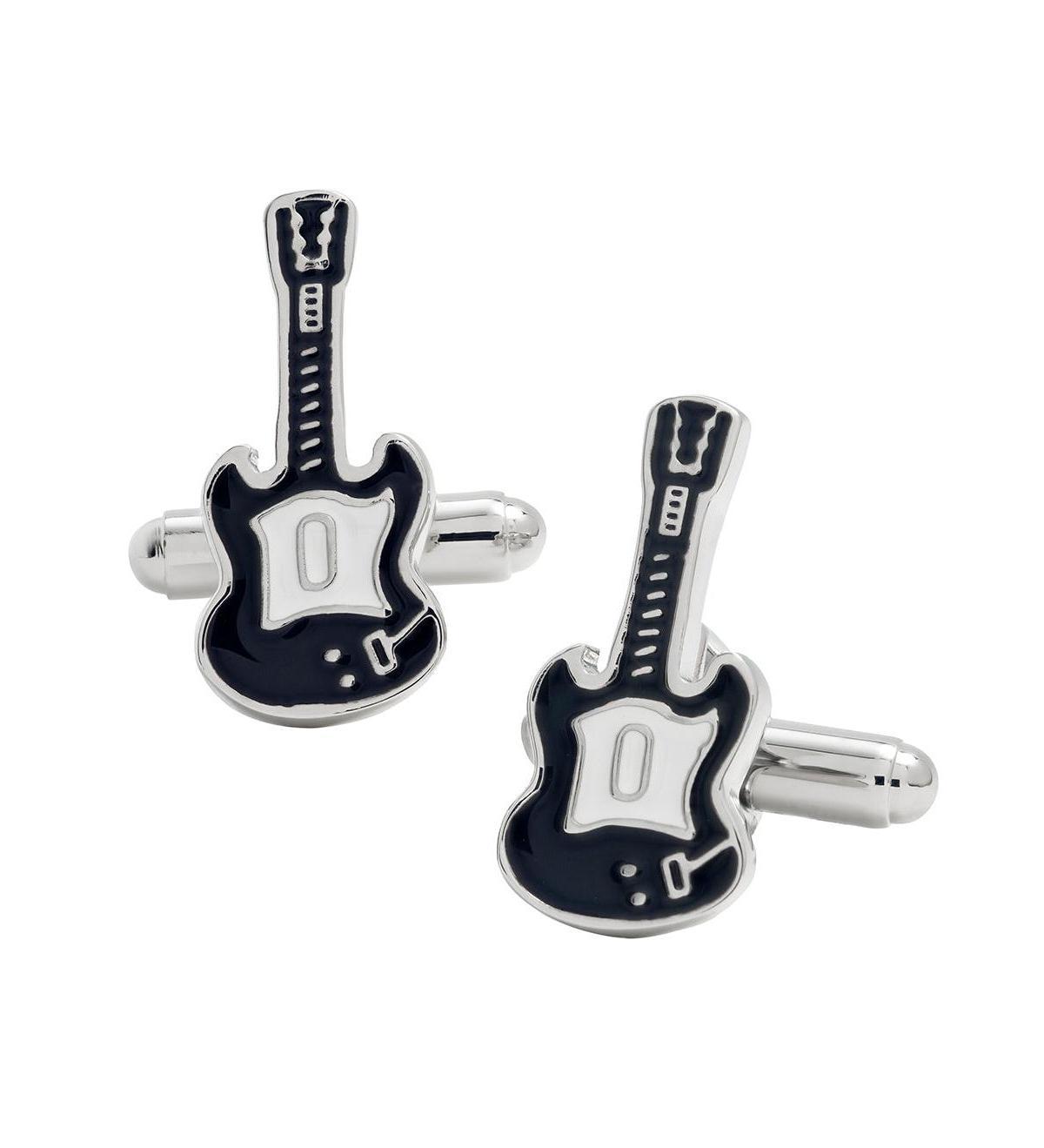 Black Enamel Guitar Cufflinks Product Image