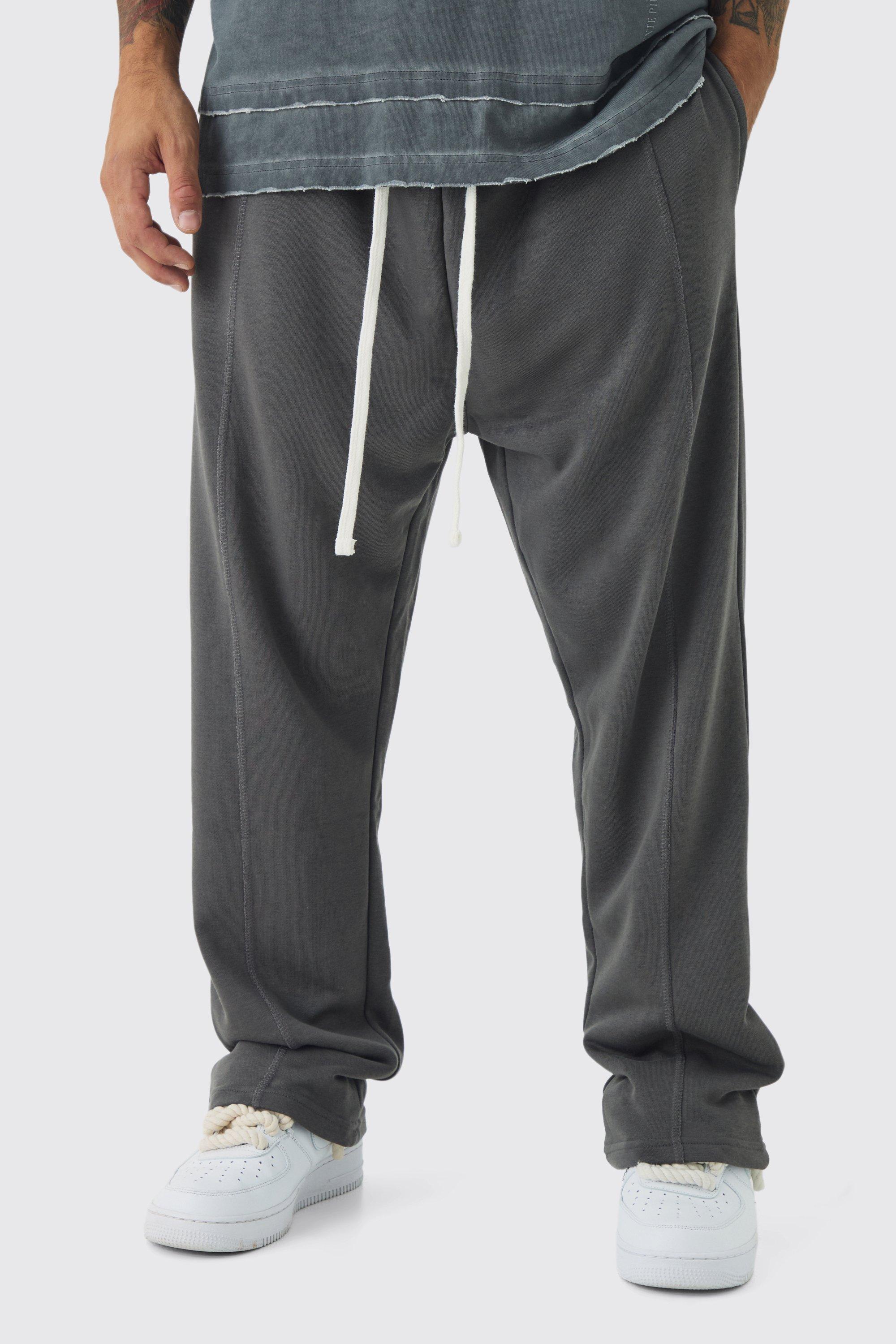 Loose Fit Drop Crotch Loopback Sweatpants | boohooMAN USA Product Image